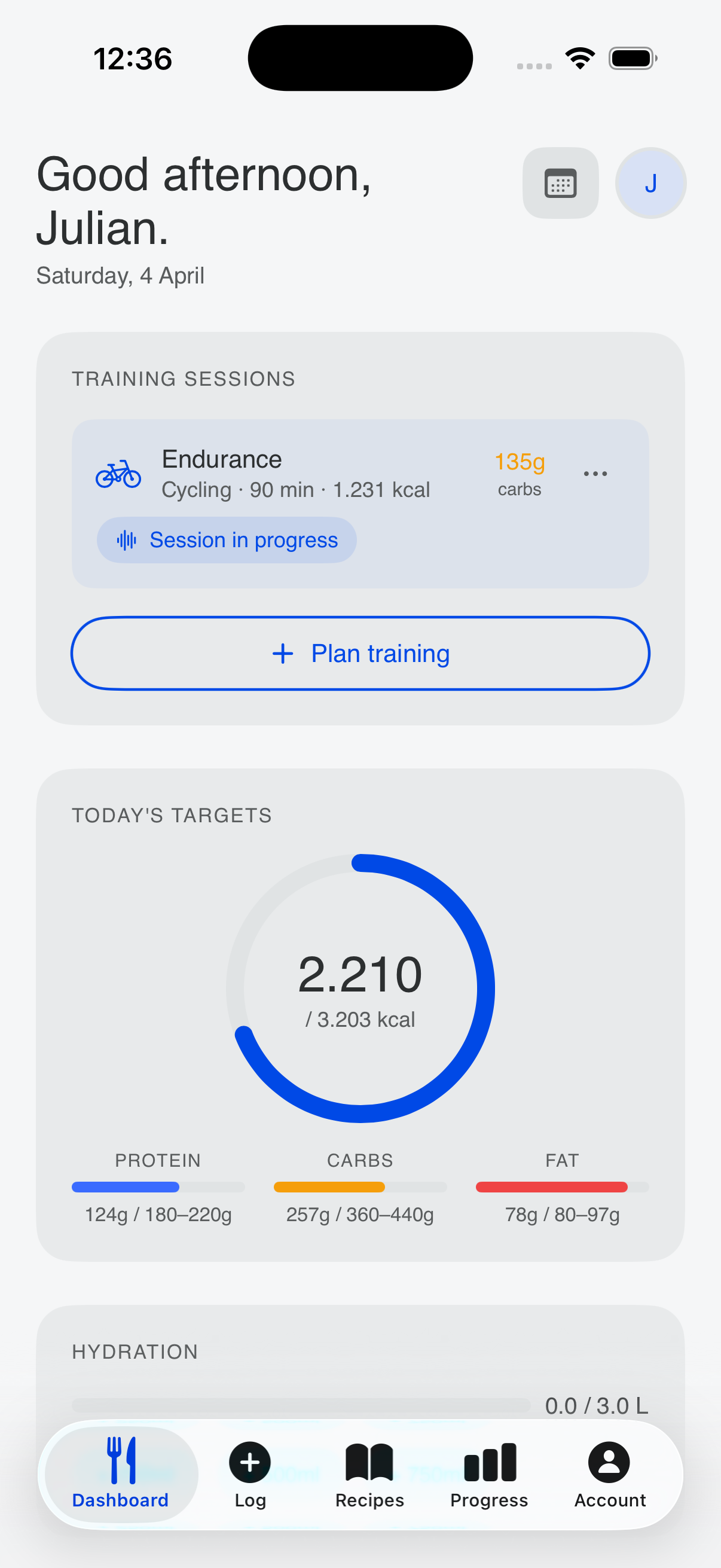Cadence Fuel dashboard
