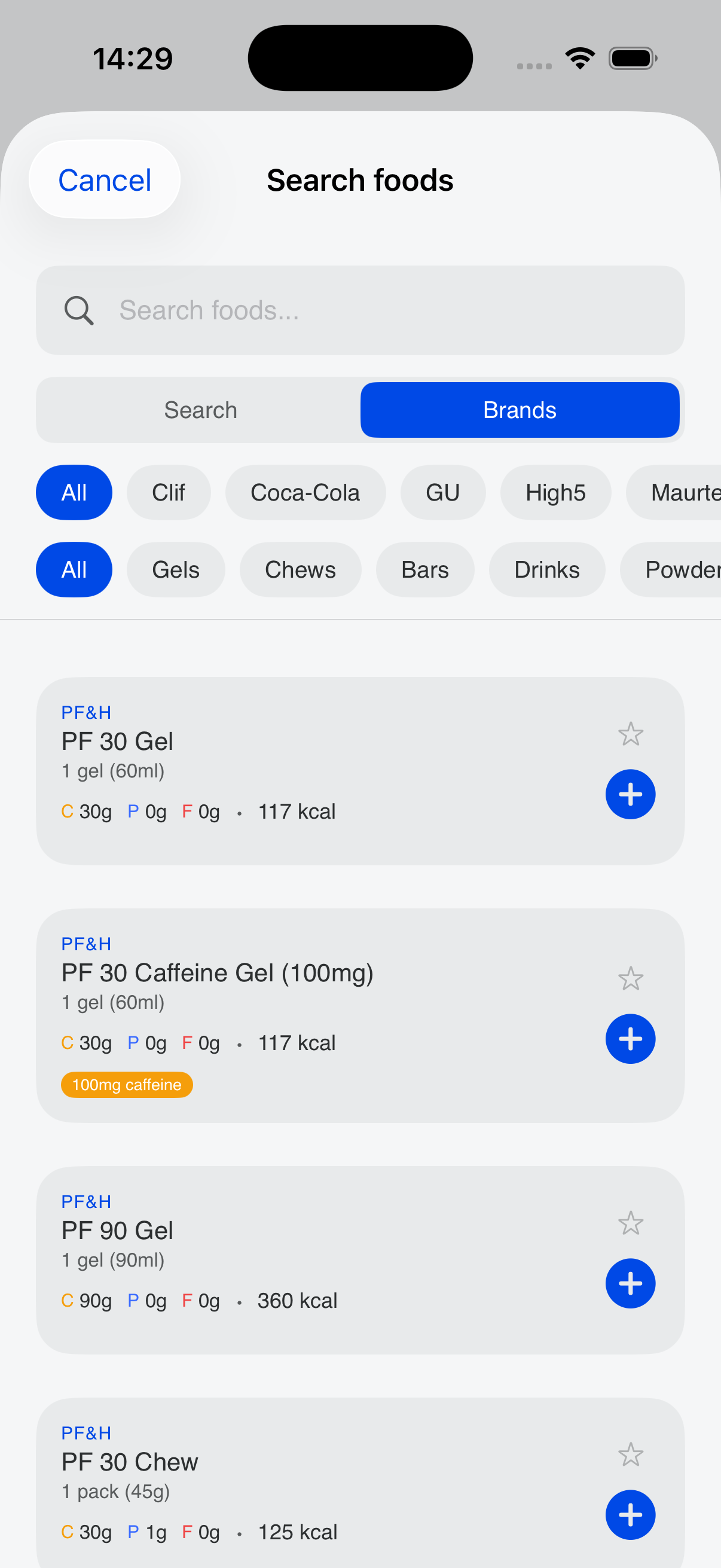 Add food to your ride