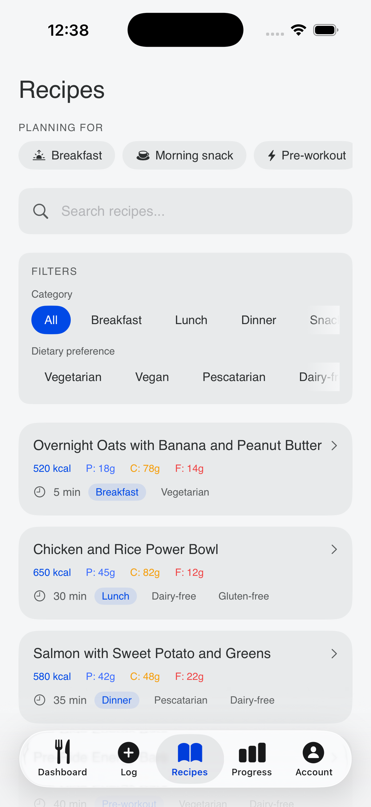 Cadence recipes with personalised targets